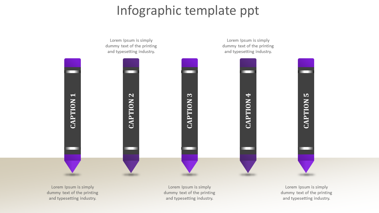 infographic template ppt-5-purple